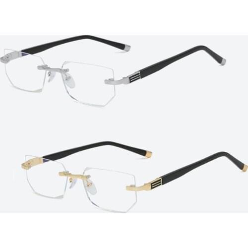 Rimless Reading Glasses Women Men Anti-Blu-Ray Radiation Computer Presbyopia Reader 1.0 1.5 2.0 2.5 3.0 3.5 4.0