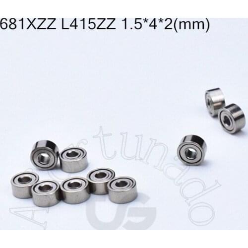 681XZZ 1.5*4*2(mm) 681ZZ 10pieces bearing free shipping 681 metal sealed free shipping ABEC-5 chrome steel miniature bearings
