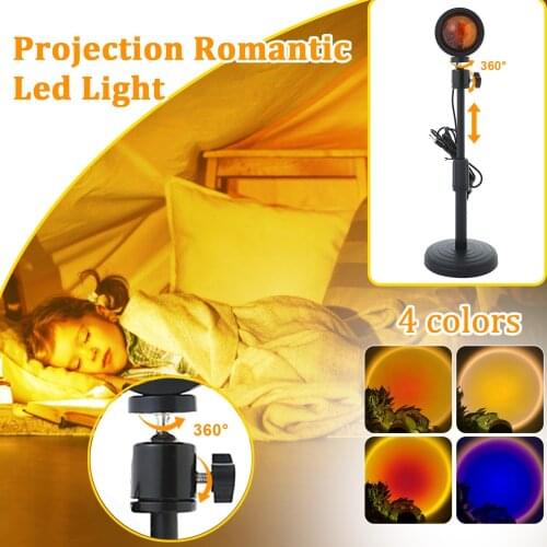 Sunset Projection Night Lights Live Broadcast Background Like Galaxy Projector Atmosphere Rainbow Lamp Decoration For Bedroom