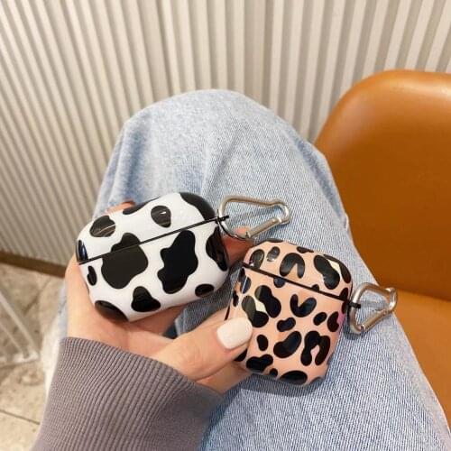 Luxury Milk pattern Leopard Soft silicone Wireless Bluetooth Headset cover For Airpods pro 12 Earphone Protective case funda