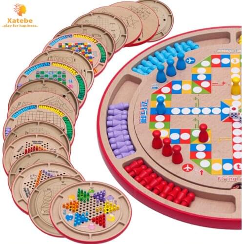 New Chess World Wood of Parent And Child Board Game Checkers Animal Fighting Chessboard Classic Family Kid Party Playing Gift