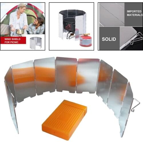 Folding Outdoor Gas Cooker Stove Wind Windscreen Picnic Camping