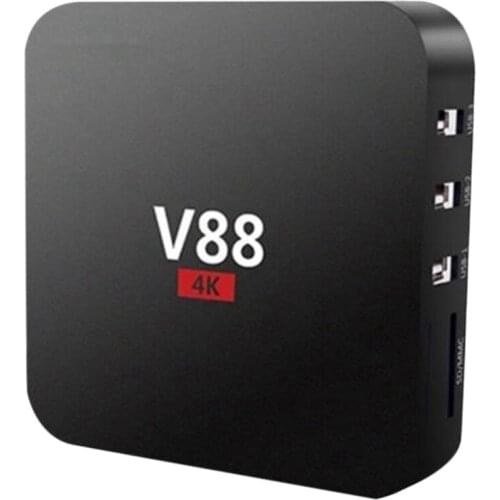 V88 Android Tv Box Rockchip 3229 Quad Core Android 5.1 2G+16G HDMI-Compatible Hd Smart Media Player(Uk Plug)