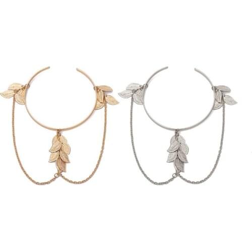 Boho Retro Leaves Upper Arm Bracelet for Women Love Retro Bracelet Bangle Jewelry Female Charms Bracelet Cuff