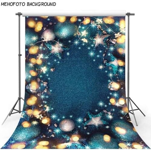 Green festival photography background christmas 5x7 gold ball glitter dots new born backdrops for photo studio custom photoshot