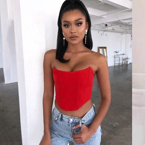 2021 New Arrival Sleeveless Off Shoulder Velvet Fashion Sexy Corset Crop Tops Vest Female Underwear Backless Bustier Top