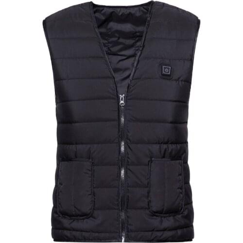 USB Electric Lightweight Heating Vest 5 Heating Zones Heated Vest Unisex Men Women Heated Clothing Washable Body Warmer