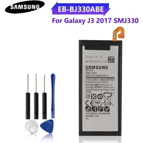 100% Original Battery EB-BJ330ABE For Samsung GALAXY J3 SM-J330 J3300 2017 Version 2400mAh Replacement Phone Battery