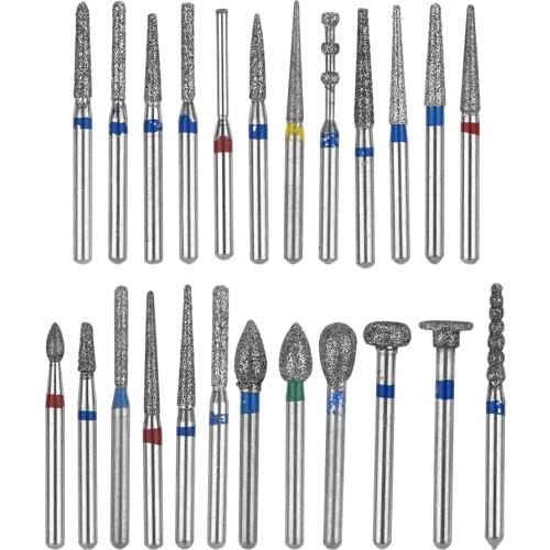 24 Holes Dental Burs Holder + Dental Diamond Burs Drill High Speed Block Alloy Autoclavable Box