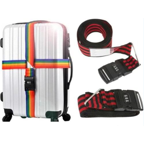 4 Meters Length Cross Safety Belt Lock Combination Travel Baggage Suitcase band Wholesale 60pcs/lot