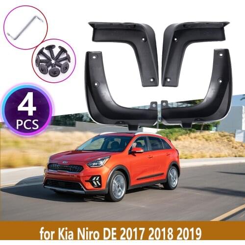 4PCS Front Rear Wheel Exterior Mudguards For KIA Niro DE 2017 2018 2019 Cladding Splash Mud Flaps Guards Mudflap Car Accessories