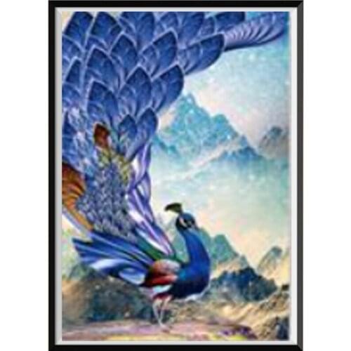 5D DIY Diamond Painting Animal Peacock Mosaic Cross Stitch Mosaic Home Decoration Wall Sticker