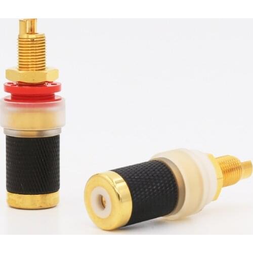 AB-302(R) Gold Plated tellurium Copper Speaker Binding post Speaker Plug