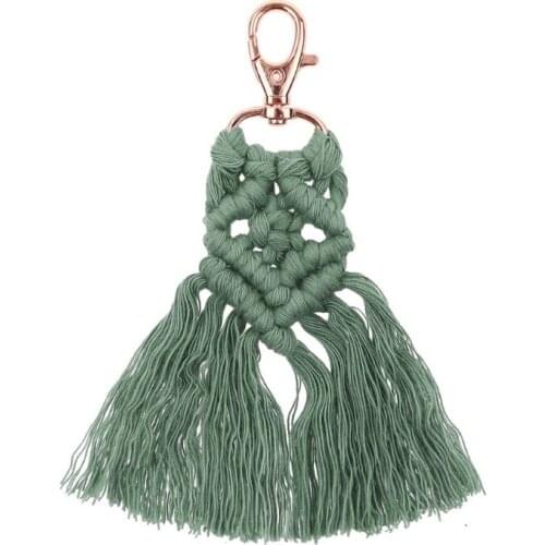 40GB Macrame Keychain Tassel Key Chain Handmade Keychains Boyfriend Gift Girl Keychain Bag Charm Key Ring