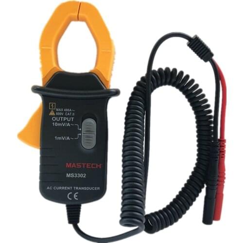 MASTECH MS3302 Pro Mini True RMS Digital Multimeter AC Current Transducer 0.1A - 400A Clamp Analog Meter
