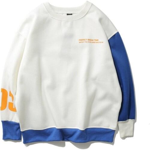 Cotton patchwork hoodie men harajuku casual oversized sweatshirts autumn 2019 hip hop streetwear couple clothing hoodies