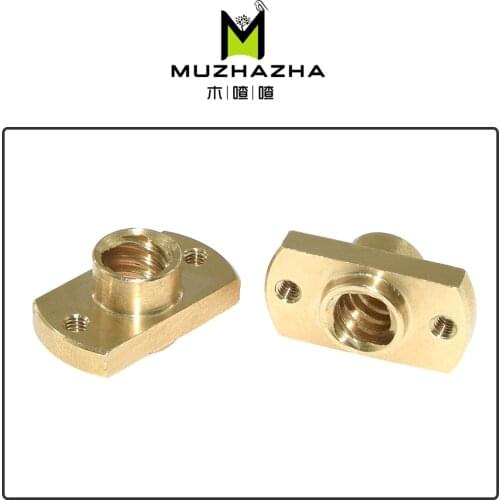 T8 lead screw nut Pitch 2mm Lead 8mm Brass T8x8mm Flange Lead Screw Nut for CNC Parts Ender 3 CR10 3D Printer Accessories
