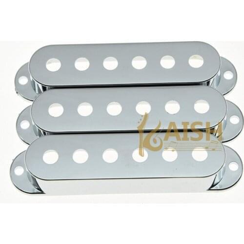 KAISH 52mm Chrome 3 Single Coil ST Guitar Pickup Covers