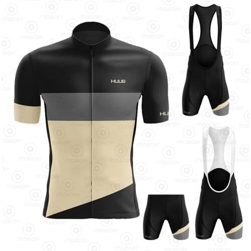 2021 HUUB Cycling Jersey Set Summer Breathable Bike Men Cycling Clothes MTB Anti-UV Bicycle Bib Shorts Set New Race Sportswear