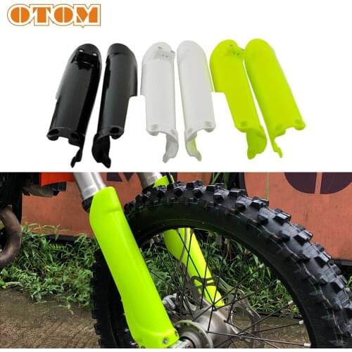 OTOM Motocross Fork Cover Plastic Front Shock Protection Board Guard Frame For HUSQVARNA TE TX FE FC TC Off-Road Motorcycle Part