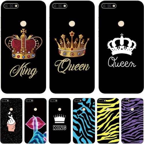 Soft Phone Case for Huawei Honor 7C Enjoy 8 Case 5.99"Cases Panda Funda Colorful Flower Silicone TPU Back Cover Shell