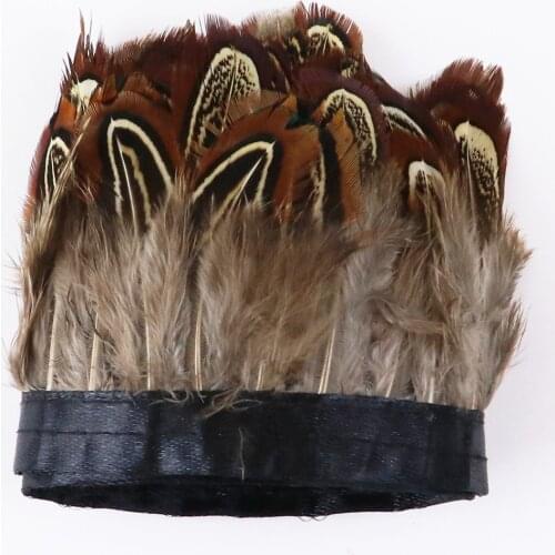 Natural Rooster Chicken Feathers Trim Fringe DIY Sewing Party Clothes Pheasant Decoration Accessories Craft Plumes 1 Meter/Lot