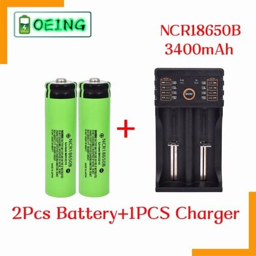 NEWEST 100% Original NCR18650B-3400mAh Rechargeable Li-ion battery 3.7V 18650 battery 3400mAh + Lii-202 100B Charger