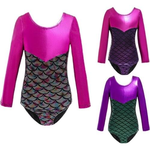 Ballerina Dress Kids Mermaid Ballet Dance Leotards Girls Performance TUTU Dress Finsh Scale Dancing Dresses Gymnastics Leotard