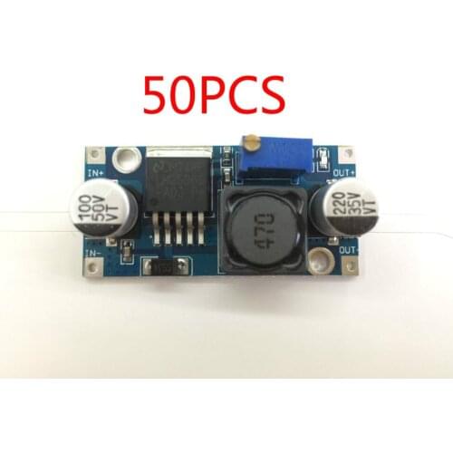 50pcs/lot LM2596 DC-DC Step-down Adjustable CC/CV Power Supply Module LED driver