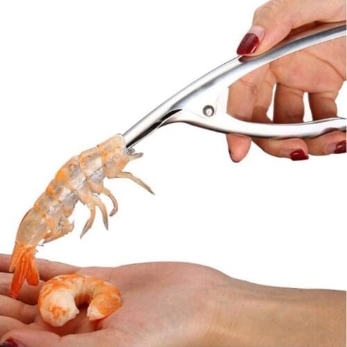 Portable Shrimp Peeler Kitchen Tool Stainless Steel Shrimp Deveiner Lobster Practical Kitchen Supplies Fishing Knife Tools