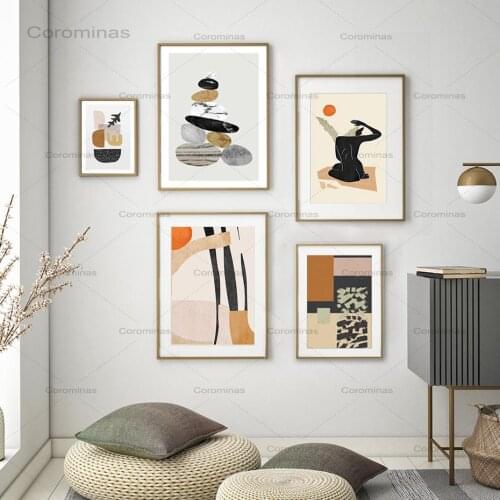 Scandinavia Abstract Geometric Canvas Painting Gallery Nordic Posters Print Wall Art Picture Living Room Interior Home Decor