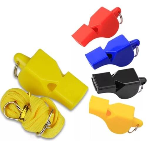 Sports Whistle with Lanyard(Random Color) Loud Sound Whistle for Referee Coach Accessories Tools