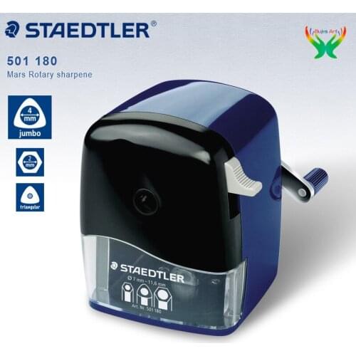 Staedtler 180 large caliber pen sharpener adjustable rubber pad chuck does nothurt the pen holder hand pencil sharpener