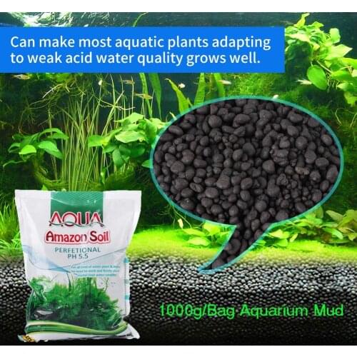 Aquarium Planted Substrate Sand, Soil Fertilizer Mud for Fish Tank Plants Care Freshwater