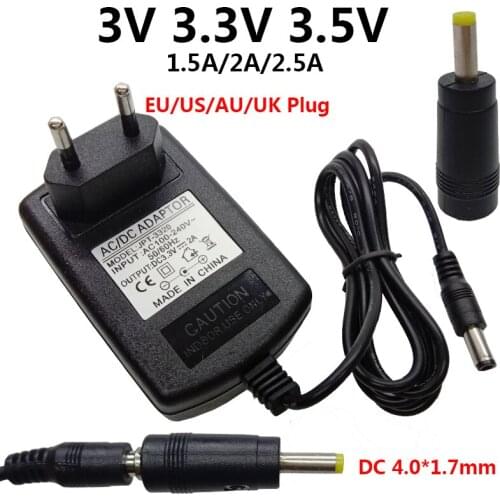3V 3.3V 3.5V 3 3.3 3.5 volt 4.0*1.7mm Universal AC DC Power Supply Adapter ac/dc adaptor 1.5A 2A 2.5A Home Wall adaptador