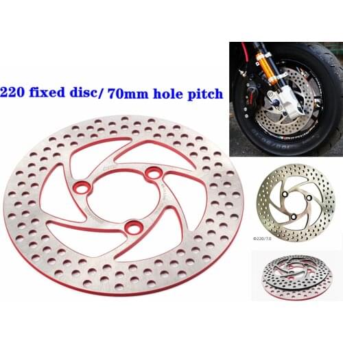 Universal 3 holes 220 * 70mm Stainless steel Motorcycle Scooter Front Rear Brake Disc For Yamaha Honda Kawasaki Suzuki Ducati