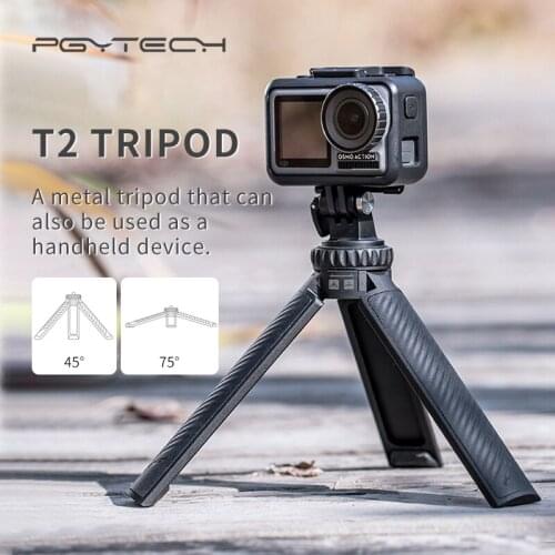 PGYTECH T2 stable metal Tripod 1/4” mount silicone metal surface High quality suit for Sport camera&Handheld Gimbal Stabilizer