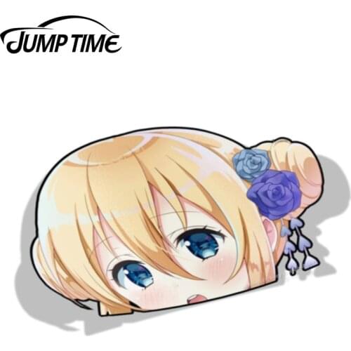 Jump Time 13cm x 9.2cm Blend-S Anime Kaho Hinata Kawii Decal Vinyl Sticker Car Truck Window Waifu Laptop Stickers Car Covers