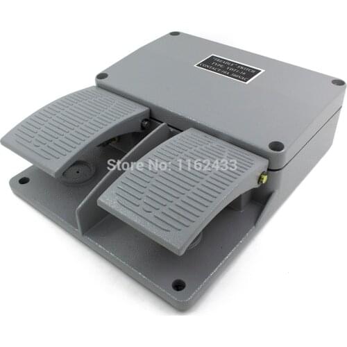 YDT1-16 aluminum case double pedal foot switch silver contact treadle pedal switch