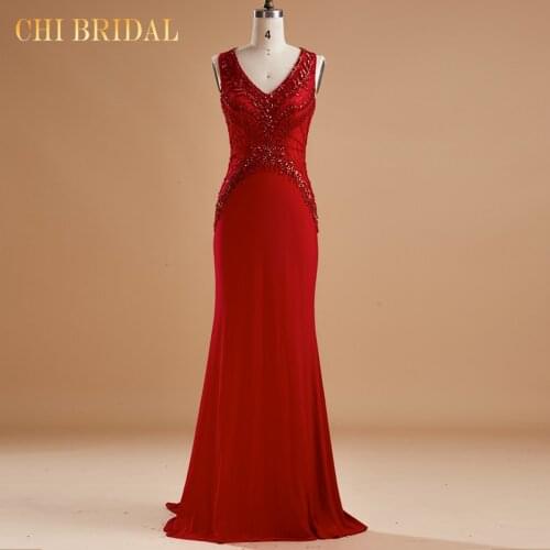 Womens V-Neck Long Dress Noble And Sexy Long Dress Female Elegant Evening Dress Handmade Ladies Long Dress
