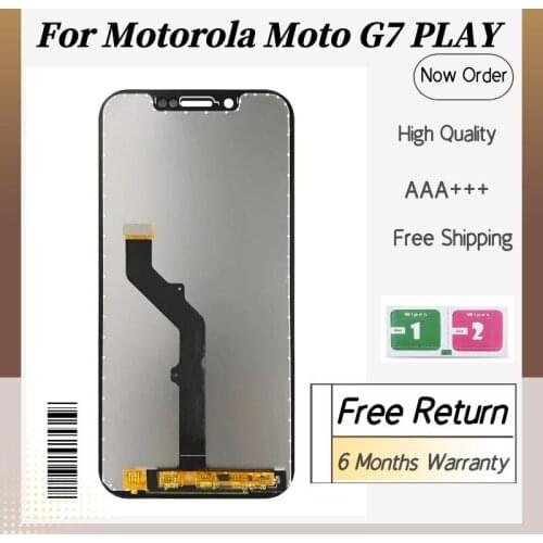 Original For Motorola Moto G7 Play LCD Display XT1952 Screen Digitizer Assembly Replacement For Motorola G7 Play With Frame
