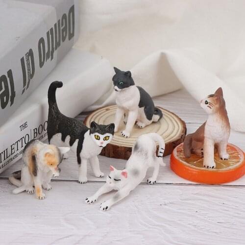 1pc Miniature Farm Realistic Cat Figurines Toys Educational Animal Model Cat Figures Toy Set Decoration and Party Favors