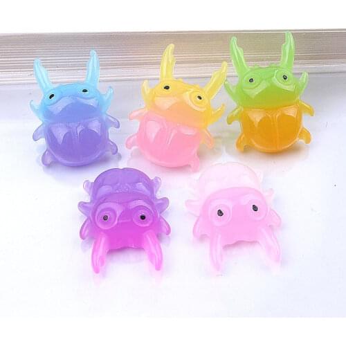 10pcs Resin Mini Beetle Square Glue Epoxy Back Cabochon Scrapbook DIY Homemade Handmade Mobile Phone Case Material Package