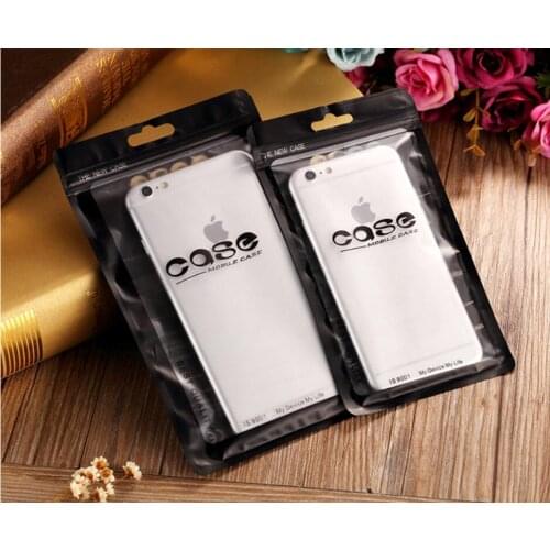 100pcs 13*24cm Black translucent Zip lock Plastic Retail Poly storage bags Grocery Crafts Electronics Self Seal Packaging Pouch