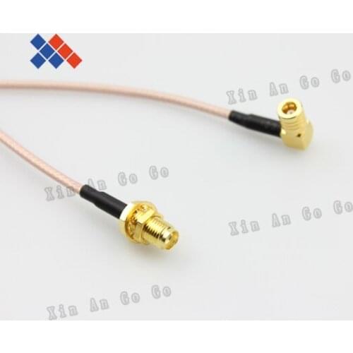 100pcs SMA female to SMB female connector 90 angle RG316 cable 20cm by DHL