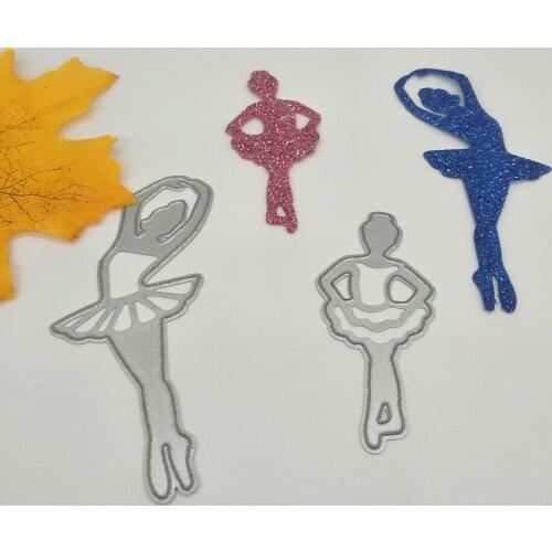 2 Ballet Girls Metal Cutting Mold Scrapbook Album Greeting Card DIY Decoration Handmade Artwork