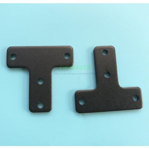 2pcs black color T-type fixed bracket plate T joint plate for DIY CREALITY TEVO 3D Printer CNC machine aluminum extrusion