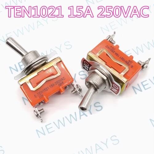 3Pcs/Lot E-Ten1021 2-Pin Spst 2 Terminal G109 On-Off 15A 250V Toggle Switch Good Quality