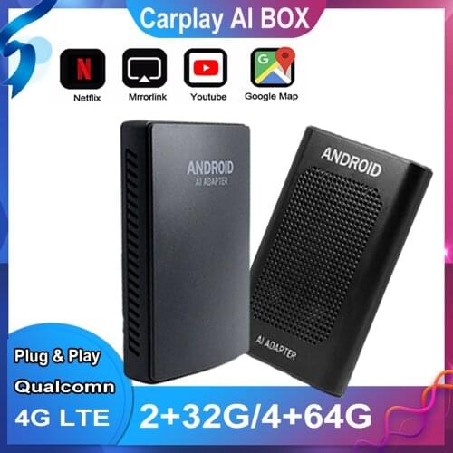 4G+64G Apple Carplay AI Box For VW Beetle Caravelle Multivan T6 Touareg TV Box Plug and Play Auto Car Entertainment System