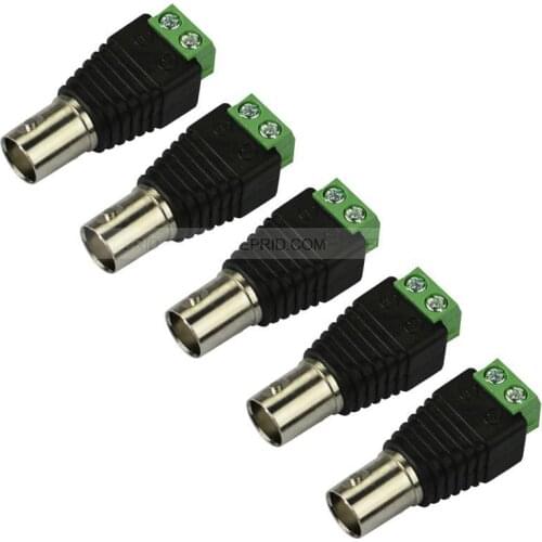 5pcs Coax CAT5 To Camera CCTV BNC Female Jack Video Balun Connector Adapter